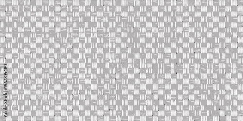 Close up of a tightly woven gray and white textured material