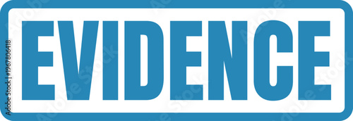 Official badge displaying the word evidence in bold letters