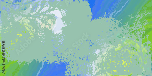 Abstract colorful background with blended hues of green blue and yellow