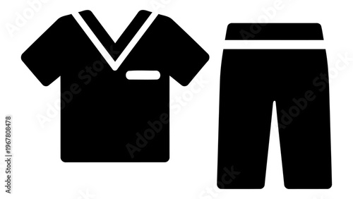 Hospital scrub set icon