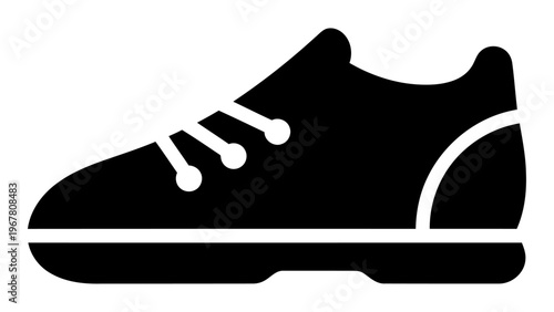 Icon of a sneaker with elastic laces for easy slipon convenience