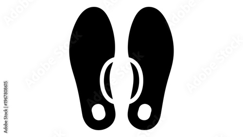 Shoe insoles gel icon representing cushioning and comfort support