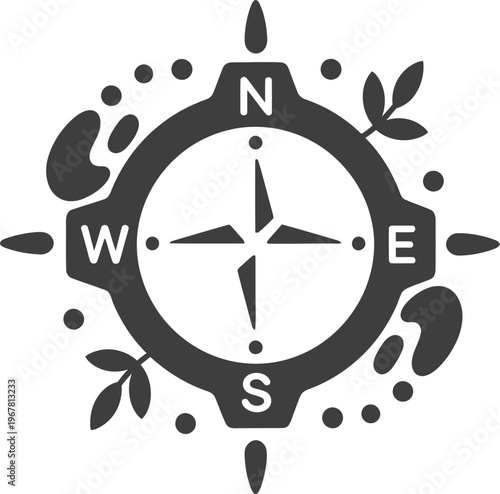 Compass Navigation Tool Direction Indicator.