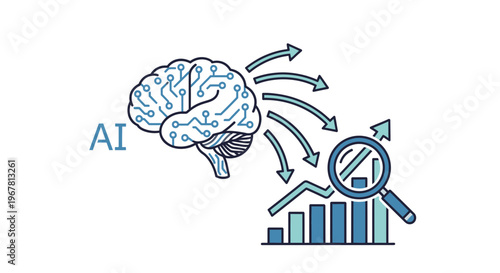 Artificial Intelligence Data Analysis Concept Illustration