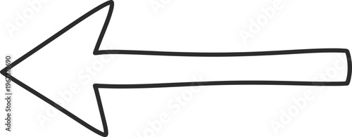 Large Pointed Arrow Sign Symbol.