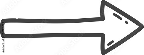 Black and white right pointing arrow.