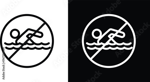 No swimming sign