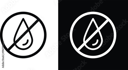 No Water drop sign