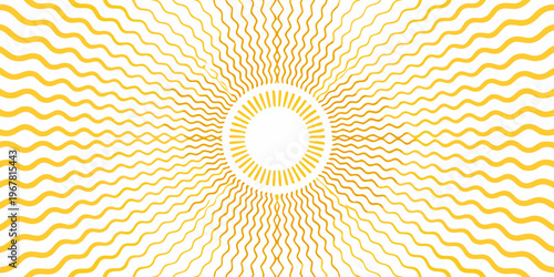 Abstract golden rays emanating from a bright central glowing oval