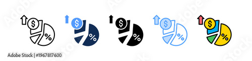 Profit Margin Icon Multiple Style