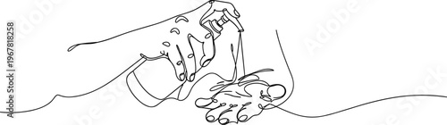 Hands touching each other gently.