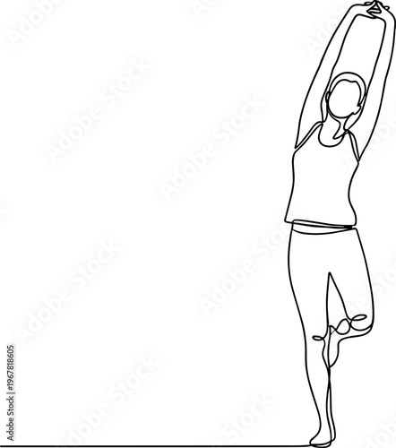 Woman doing yoga in studio.