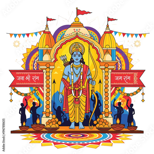 Hindu God Blue Skin Statue Idol.