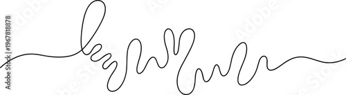 Black scribble line on white background.