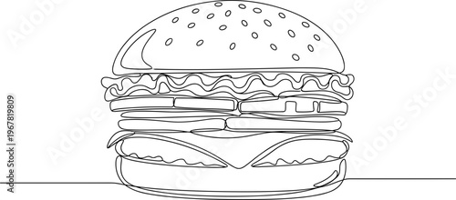 Delicious Hamburger Food Meal.