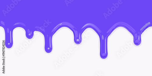 Abstract dripping paint or liquid texture in a vibrant purple hue
