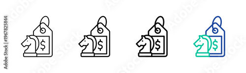 Brand Strategy Icon Collection Different Style Outline