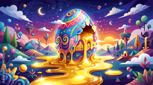 Surreal Melting Easter Egg