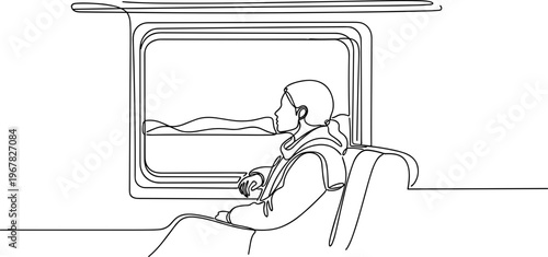 Astronaut Sitting in Spacecraft Seat.