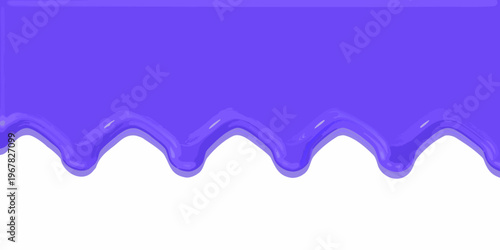 Abstract purple dripping liquid against a clean white background
