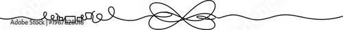 Black wire decorative twisted loop design.