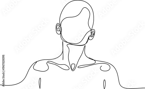 Human Body Outline Neck Shoulder.