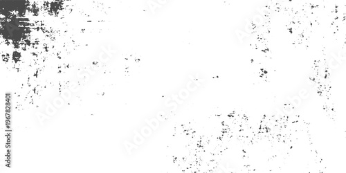 Abstract Black and White Grunge Texture with Distressed Effect. Rough Surface Vector Background with Noise, Grain and Aged Worn Pattern Style.