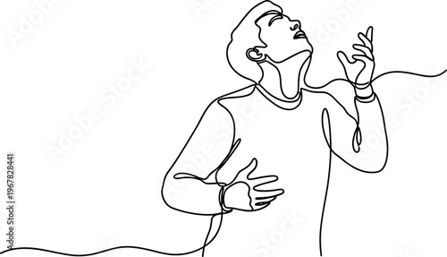 Young man wearing headphones listening music.