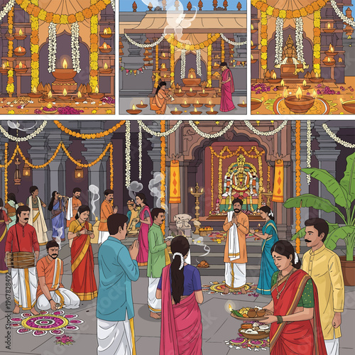 People in traditional Indian wedding attire.