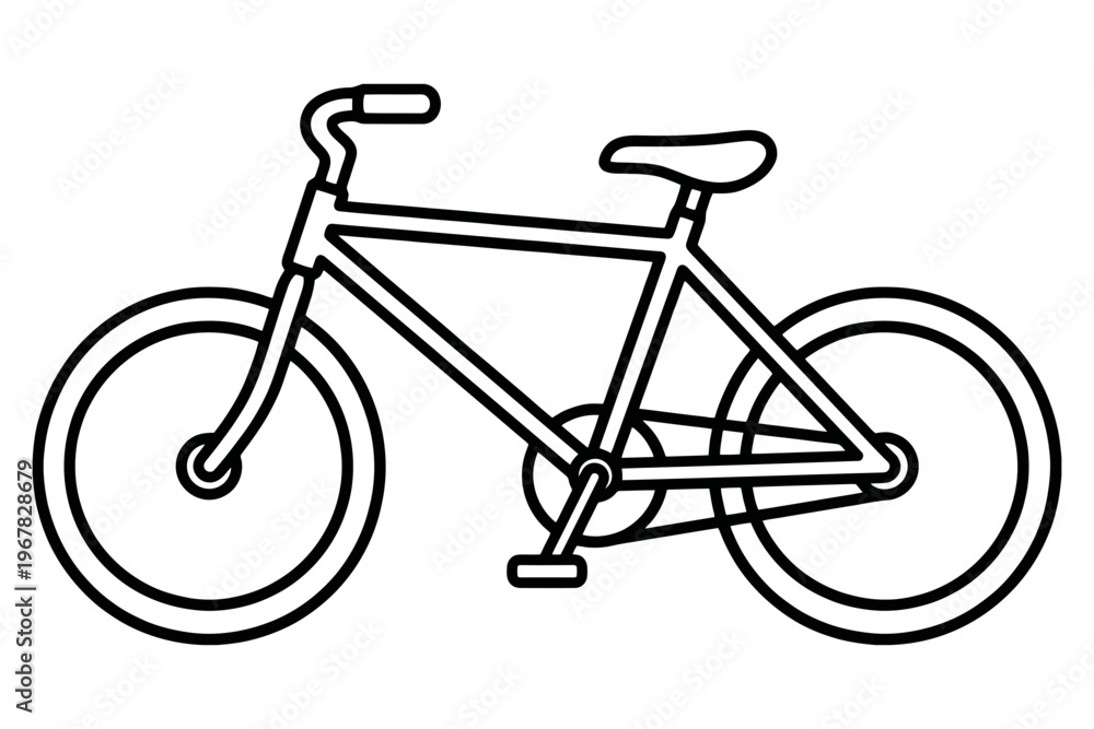 Obraz premium outline vector illustration of a bicycle
