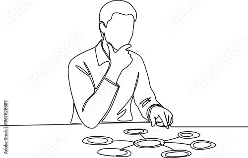 Man counting coins on table top.