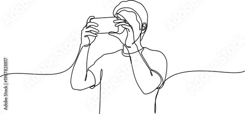 Person taking a photo with smartphone.