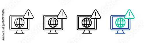 Network Troubleshooting Icon Collection Different Style Outline