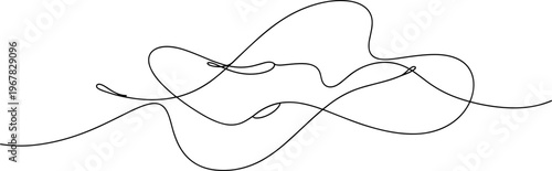 Black wire tangled mess closeup.