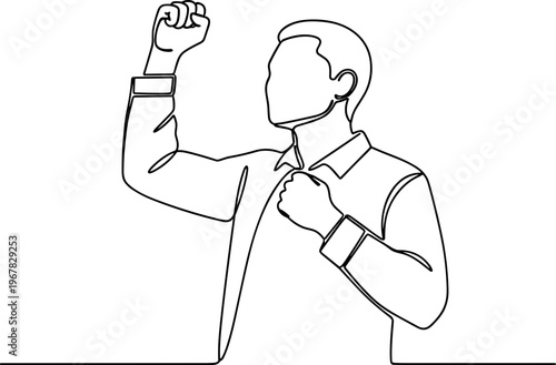 Man Adjusting His Business Shirt Collar.