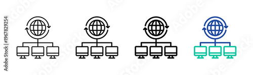Provisioning Network Icon Collection Different Style Outline