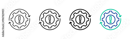Incident Management Icon Collection Different Style Outline
