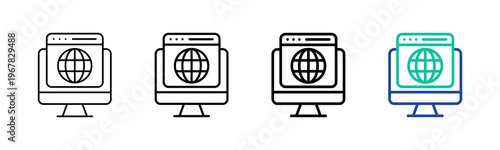 Domain Name System Icon Collection Different Style Outline