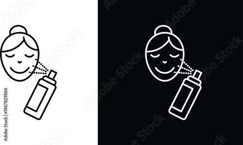 Spray on face icon