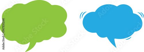 Colorful speech bubbles for dialogue