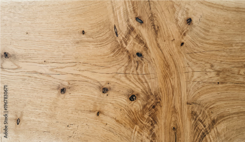 Natural Wooden Surface with Organic Grain Pattern and Light Brown Texture