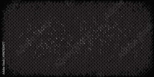 Abstract representation of a starry night sky through a grid pattern