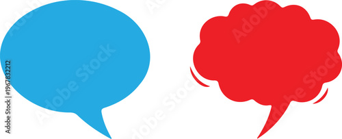 Colorful speech bubbles for dialogue