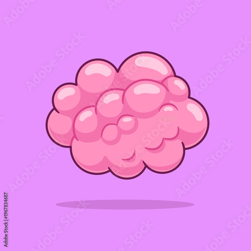 Brain Floating Cartoon 