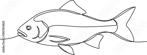 Fish Swimming in Water Illustration.