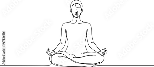 Man sitting in meditation posture.