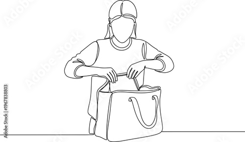 Delivery man with a bag.