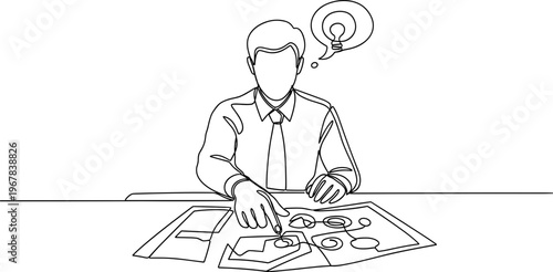 Man Working on Jigsaw Puzzle Pieces.