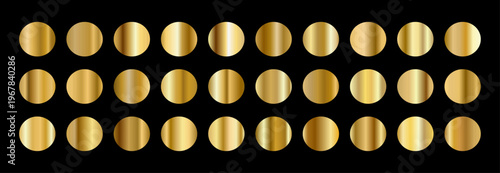 Gold gradients and metallic textures. Elegant designs with Foil and luxury Palette. Vector illustration.