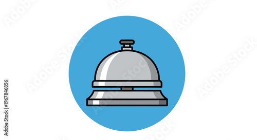 Hotel Service Bell Icon - Customer Service, Reception, Hospitality Concept